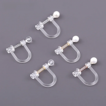 UNNAIER10/Pack Transparent Resin Ear Clips Painless Invisible DIY Handmade Piercing Ladies Earrings Jewelry Accessories Supplies