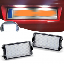 2pcs Error Free Car LED Number License Plate Lights For Seat Ibiza 6L ab Arosa Altea Cordoba MK1 MK2 Leon 1M Toledo 5P 2004-2009