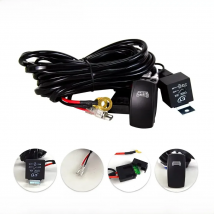 Auto 1 2 4 Lead 12V 40A LED Work Light Bar Wiring Harness Kit Offroad 4x4 Truck SUV Lightbar Cable w/ Rocker Switch Relay Fuse