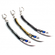 Movie Evil Loki Scepter Keychain Weapon Axe Pendant Key Chains Cosplay Keyring Key Holder Accessories Gifts 14cm