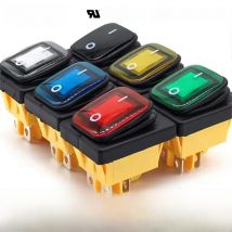 on off 16A/250V heavy duty 4 pin DPST IP67 Sealed Waterproof T85 Auto Boat Marine Rocker Switch with LED 12V 24V 110V 220V 30x22