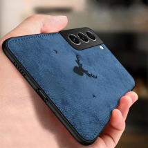 Slim Fabric Skin Deer Case For Samsung Galaxy S23 Ultra FE S22 S21 S25 S24 Ultra A15 A25 A35 A55 A34 A52 A54 5G Hard Back Cover
