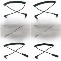 90 Degree 3.5mm 3/4 Pole Male TRS To TRRS 3.5/2.5mm 3p 4 Pole Male/Female Headphone Stereo Audio AUX Spring Coiled Spiral Cable