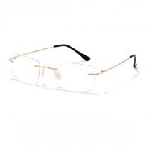 New Ultralight Rimless Reading Glasses Titanium Alloy 2 Pair Eyeglasses Frames  Anti Blue Light Magnification Presbyopic Eyewear