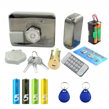 AA Battery Rim Electronic Lock Electric Gate Lock Mute RFID Door Lock Cabling-free Home Door Gate Security Lock
