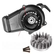 47CC 49CC Flywheel Pull Start Starter Screw 2 stroke Pocket BIke MINI Motor Dirt Bike ATV Aluminium cover