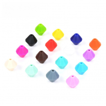 LOFCA 50pcs Baby Diamond Teethers Silicone Beads BPA Free Food Grade For Necklace Teething Beads Soft Chewable Nursing Toy DIY