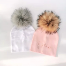 newborn fashion silver princess prince letter crown toddlers infant baby winter pompom hat for girls boys cap for baby kid child