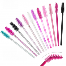 GLAMLASH Wholesale 50Pcs disposable Micro Mascara wand eyelash extension cleaning brush lash eyebrow brush Applicator Spoolers