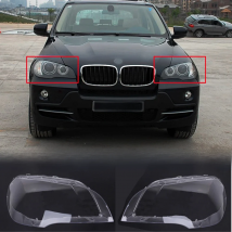 Car Front Headlight Cover Lens Glass Headlamps Transparent Lampshade Lamp Shell Masks For BMW X5 E70 2007-2013