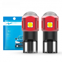NAO 2x W5W T10 LED Ultra Bright 5W5 12V 24V 4W 600Lm Car Interior Side Light Auto Bulb Warm White Amber Red Powerful Marker Lamp