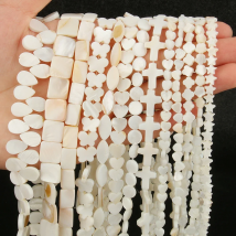Natural White Heart Star Shell Mother Of Pearl Round Loose Spacer Beads For Jewelry Making DIY Bracelet Necklace Handmade 6-10mm
