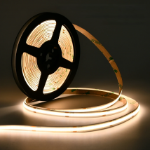 FCOB LED Strip Lighting 8mm 12V/24V Night Light 480LEDs/M Uniform Glow Bendable Tape Flexible Counter Light for Bedroom Cabinet