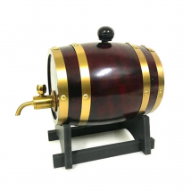 UNTIOR 3L Wood Barrel Vintage Oak Beer Brewing Tools Tap Dispenser for Rum Pot Whisky Wine Mini Bar Tools Home Brew Beer Keg