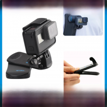 TELESIN 360 Degree Rotation Backpack Clip Clamp Mount for GoPro Hero 13 12 11 10 9 8 7 6 5 Insta360 DJI Osmo For Action Camera