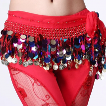 Belly dance belt costumes sequins tassel belly dance hip scarf for women belly dancing belts indain colors belt