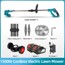 Cortacésped eléctrico de 100-135cm de longitud, cortador plegable ajustable, cortadora de césped inalámbrica para jardín, Pin de batería Makita de 18V