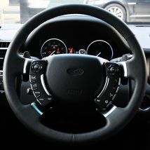 Custom Steering Wheel Braid Cover 100% Fit For Land Rover Range Rover 2003 2004 2005 2006 2007-2012 Auto Interior Accessories