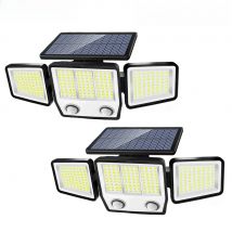236/366LED Solar Motion Sensor Lights Outdoor Waterproof Solar Floodlight Wall Light 3  Mode Solar Security Lights Garden Yard P