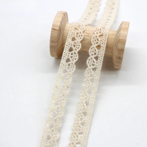 10yards/Lot 9mm Knitting Embroidered Beige Lace Cotton Ribbon Sewing Craft DIY Handmade Patchwork Child Colth Wedding Trim