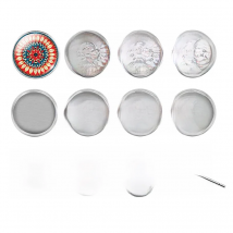 50pcs/Lot Stainless Steel Blank Earring Base Setting 10mm 12mm 14mm 16mm Cabochon Stud Earrings Jewelry Making DIY Findings