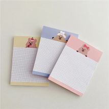 50 Sheets Ins Cartoon Bear Grid Non Sticky Memo Pad Journal Note DIY Decoration School Supplies Stationery Planner Memo Sheets