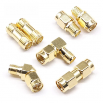1PCS SMA To SMA Gold Plated RP-SMA Connector RF Adapter Straight Bent L Type