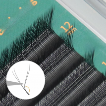 GLAMLASH Y YY W Shape Mesh Fake Natural Eyelash Extension C/D/L/LU Makeup Lashes Hand-woven Y False Premade Volume Lash