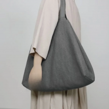 Large ECO Fashion Durable Women Student Cotton Linen Single Shoulder Bag Shopping Tote Flax Canvas Shopping Bags