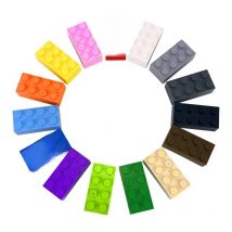 Bulk Building Blocks Bricks In Bulk 100g 42pcs 4*2dots 16 Colors Compatible lego Children's toys DIY Christmas Gift Unisex