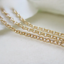 (4292)2 Meter 2MM 2.5MM 3MM 24K Champagne Gold Color Plated Brass Round Link Chains Necklace Chains Quality Jewelry Accessories