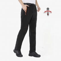 LNGXO Men Fleece Hiking Pants Winter Warm Waterproof Windproof Rain Trousers Trekking Camping Outdoor Soft Shell Thick Ski Pants