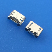 100pc micro USB 5pin jack Ox horn flat edge 7.2*4.85mm plate Female socket Mini connector for Sony VIV0 X1 X3 charging tail plug