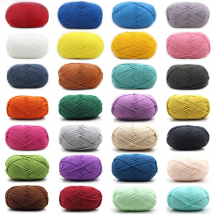 50g 4ply Milk Cotton Knitting Wool Yarn Needlework Dyed Lanas For Crochet Craft Sweater Hat Dolls DIY Knitting Tools