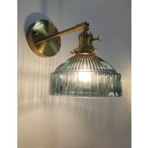 Decorative Nordic Wall Lamp Glass Rotatable Modern Brass Bedside Lamp Led Mirror Sconce Light Fixture Indoor Hallway Bedroom