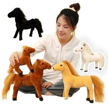 Creative Cute Imitation Horse Plush Toy Doll Pony Doll  Gift Animals  High-quality Material Birthday Christmas Gifts Home Decor