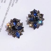 Classical Vintage Bohemian Style Big Earrings Charming Crystal Stud Earrings For Women 2019 Fashion Jewelry Femme Brincos WX224