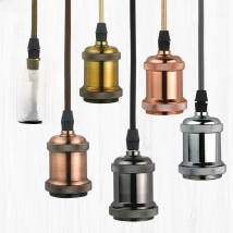 Vintage Lamp Socket Edison Screw lamp Holder E27 E26 Bulb Bases Edison Light Bulb 90-265V Industrial Hanging Lamp Home For decor