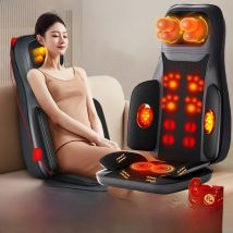 Full Body Massage Seat Cushion with Heat Vibration Warmer Back Massager for Chair Pad Kneading Christmas Gifts for Women Men Hom