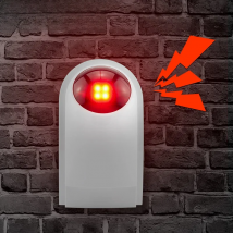 KERUI Wireless Outdoor Waterproof Sound Strobe Flash Siren With 120db Alarm Sound And Red Flash Lighting Back Up Battery