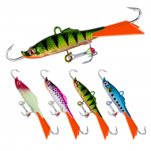 Goture Ice Jig Winter Fishing Lure Balancers Hard Artificial Bait with Luminous Hooks For Perch Pike Winter Fishing 15g 68mm 1PC