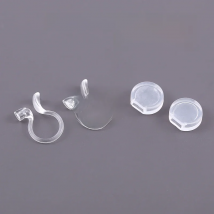 UNNAIER 0.9mm Resin Ear Clip Accessories Female Transparent Invisible Hypoallergenic No Pierced Earrings to Ear Clip Converter