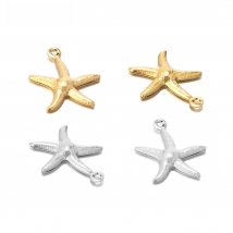 Semitree 20pcs 15mm Stainless Steel Starfish Charm Pendants Necklace Findings Bracelet Charm Making DIY Jewelry Accessories