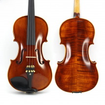 TONGLING Handmade Advanced Violin Oil Varnish Nature Flamed Maple Profession Violin 4/4 Spruce  Ebony Parts with Bow Case Tuner
