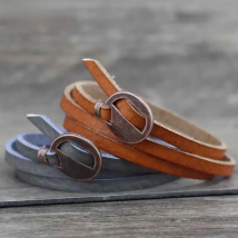 Anslow Brand New Design Fashion Jewelry Wholesale Vintage Multilayer Wrap Leather Bracelet For Men Women 65cm Gift LOW0232LB