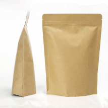 100PCS Kraft Paper Ziplock Packaging Bag DIY Cocoa Matcha Stand-up Foil Inlay Coffee Beans Snack Spice Tea Beaf Storage Pouches