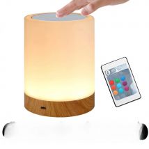 Smart Touch Bedside Table Lamp RGB USB Rechargeable Night Light Desk Lamp Bedroom Decoration Kids Gift Dining Table Light