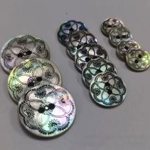 10PC Japanese Mackerel Four-leaf Clover Heart Button Pattern Apparel Sewing Button Clothe Scrapbookng Decor Handicraft Accessory