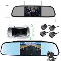 Camera With Monitor 4.3 "TFT LCD Screen Reverse Camera With Video Parking Sensor Kit 170 width mini reverse camera