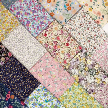 Floral Fabric Flower Cotton Printed Poplin Quilting Clothes Patchwork Muslin Sewing  Accessories